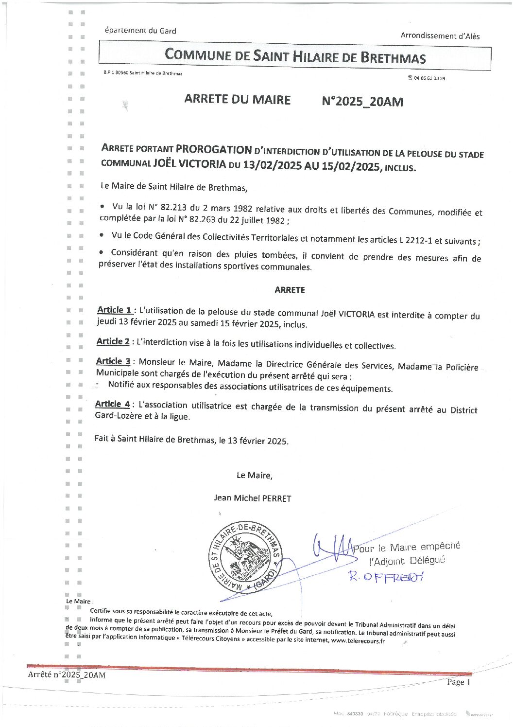 Apreçu du fichier2025_20AM Prorogation interdiction utilisation pelouse JOEL VICTORIA 13 02 au 15 02 025