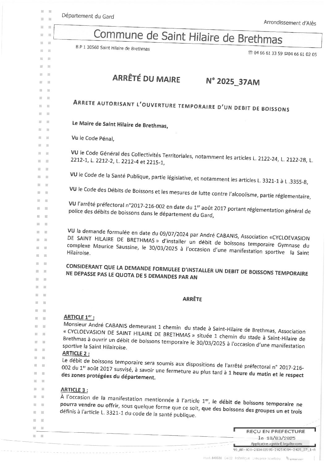 Apreçu du fichier2025_37AM_Ouverture_temporaire_débit_de_boissons_le_30_03_2025_CYCLO_EVASION