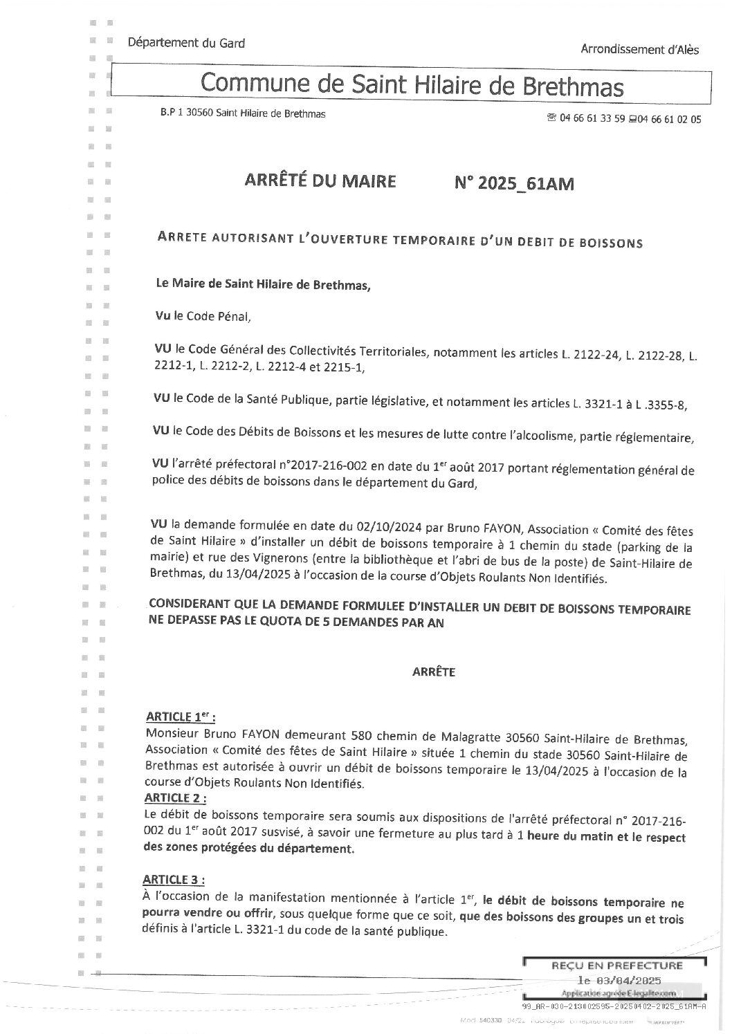 Apreçu du fichier2025_61AM_Ouverture_temporaire_débit_de_boissons_le_13042025_Courses_objets_roulants