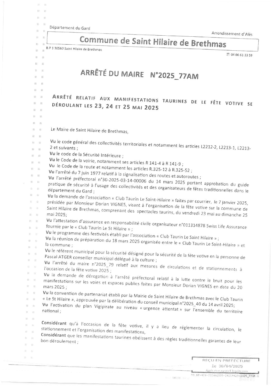 Apreçu du fichier2025_77AM Manifestation fête votive les 23,24,25 mai 025 CLUB TAURIN