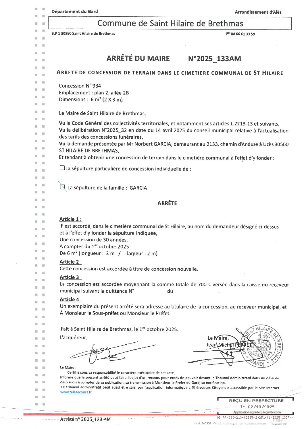 Apreçu du fichier2025_133AM_Concession_terrain_cimetière_communal