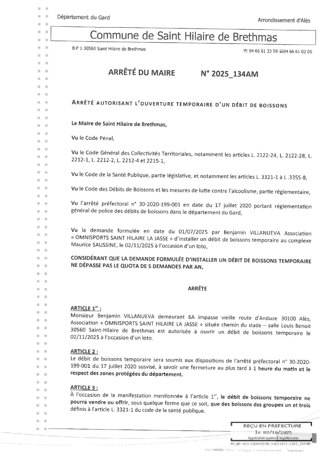 Apreçu du fichier2025_134AM Ouverture débit de boisson le 02_11_25