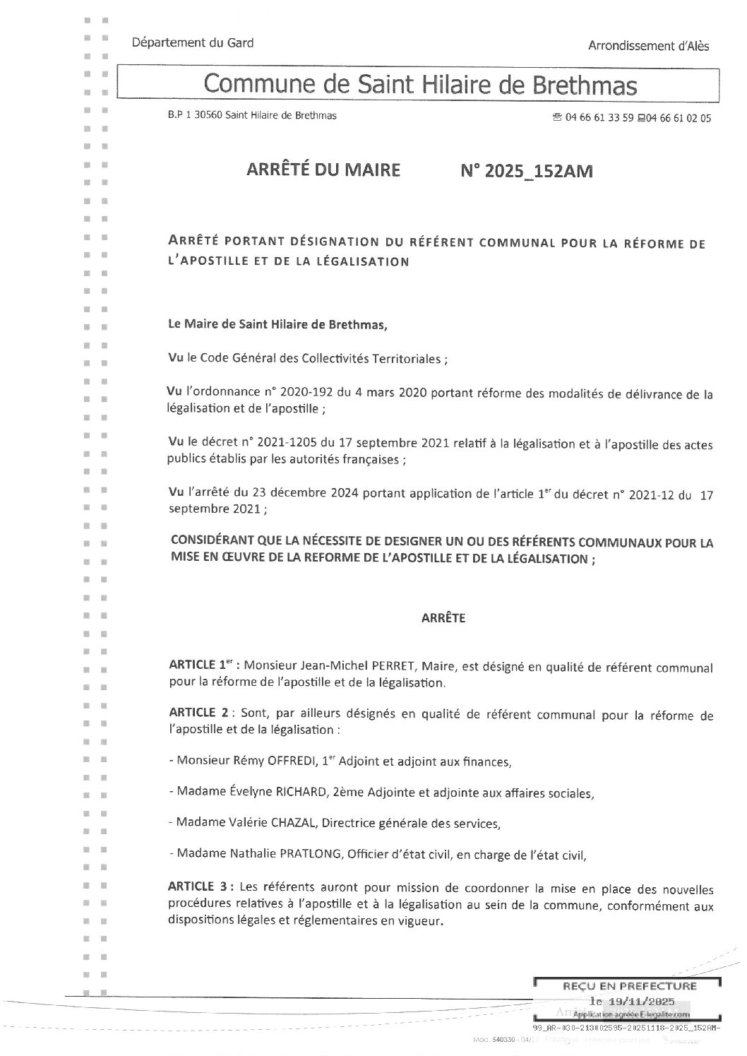 Aperçu du fichier 2025_152AM Désignation référent Apostille et légalisation 