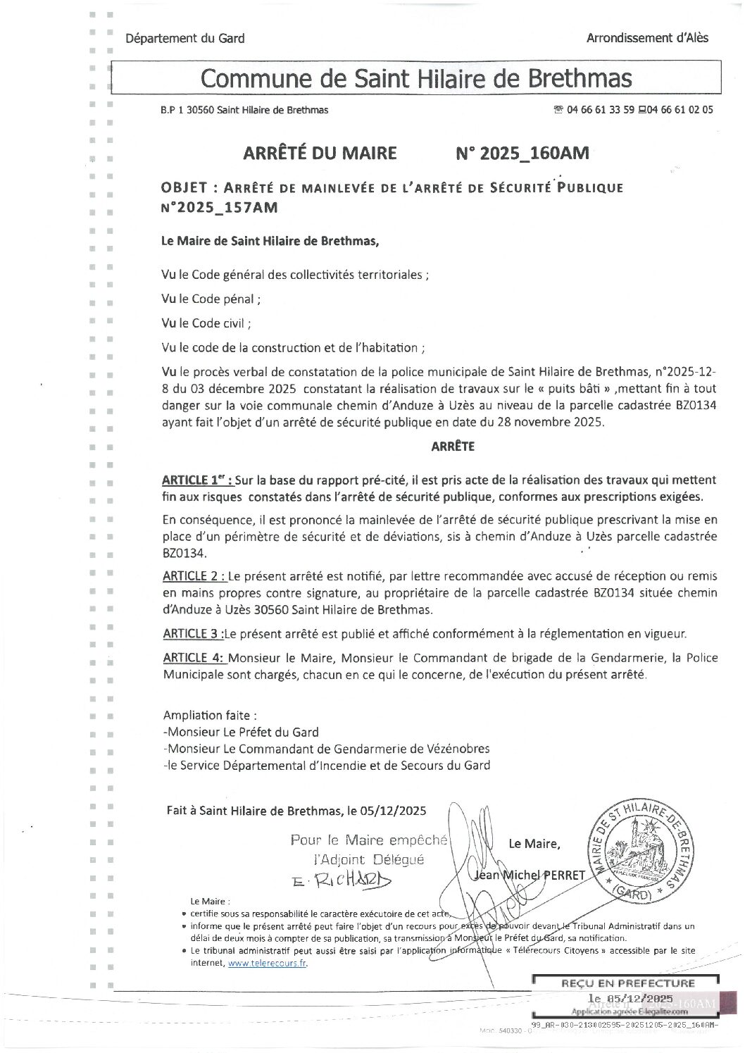 Aperçu du fichier 2025_160AM Arrêt de mainlevée de l&rsquo;arrêté sécurité publique N°2025 157AM 