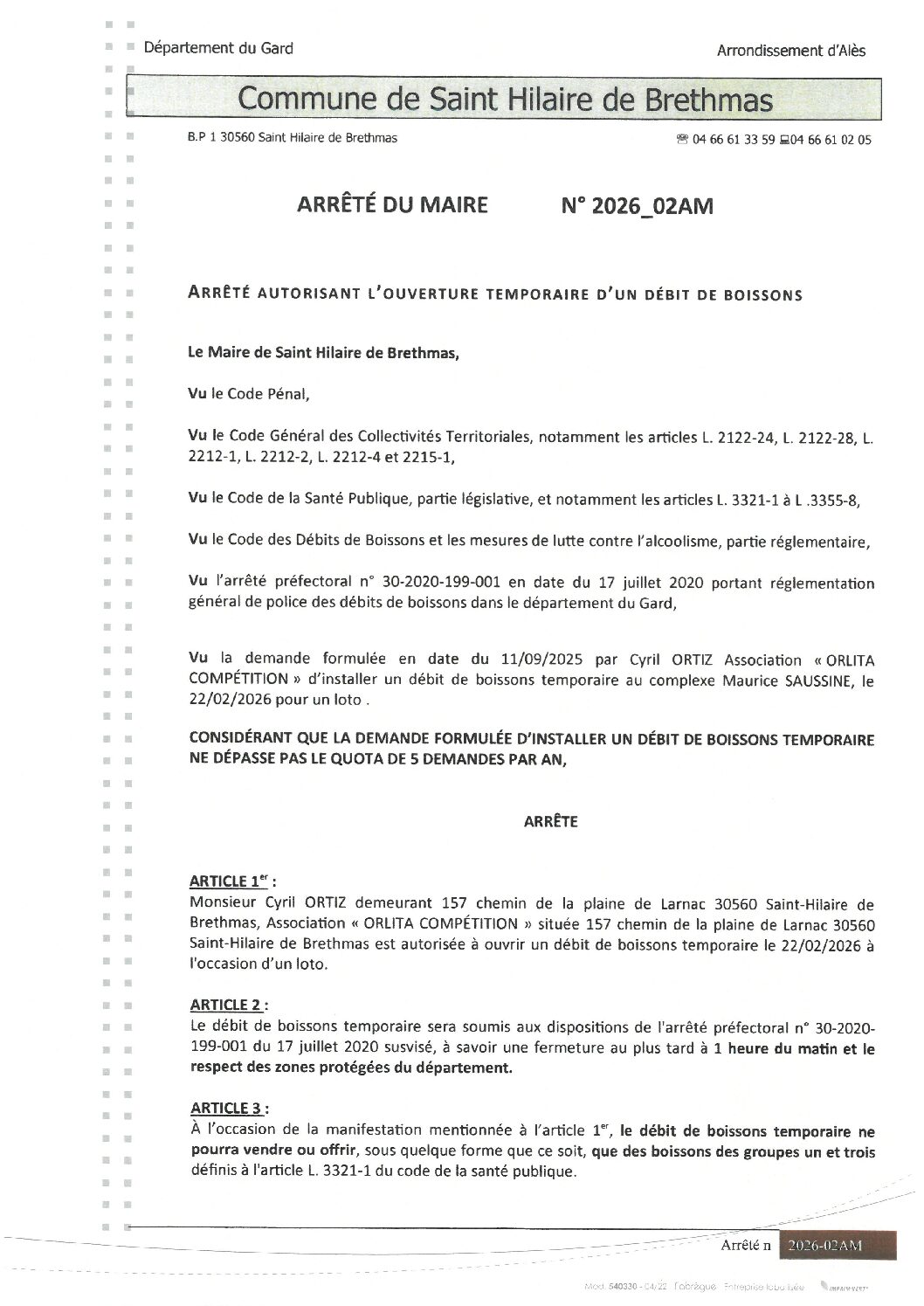Aperçu du fichier 2026_02AM Ouverturte débit de boisson le 22 02 26 loto 