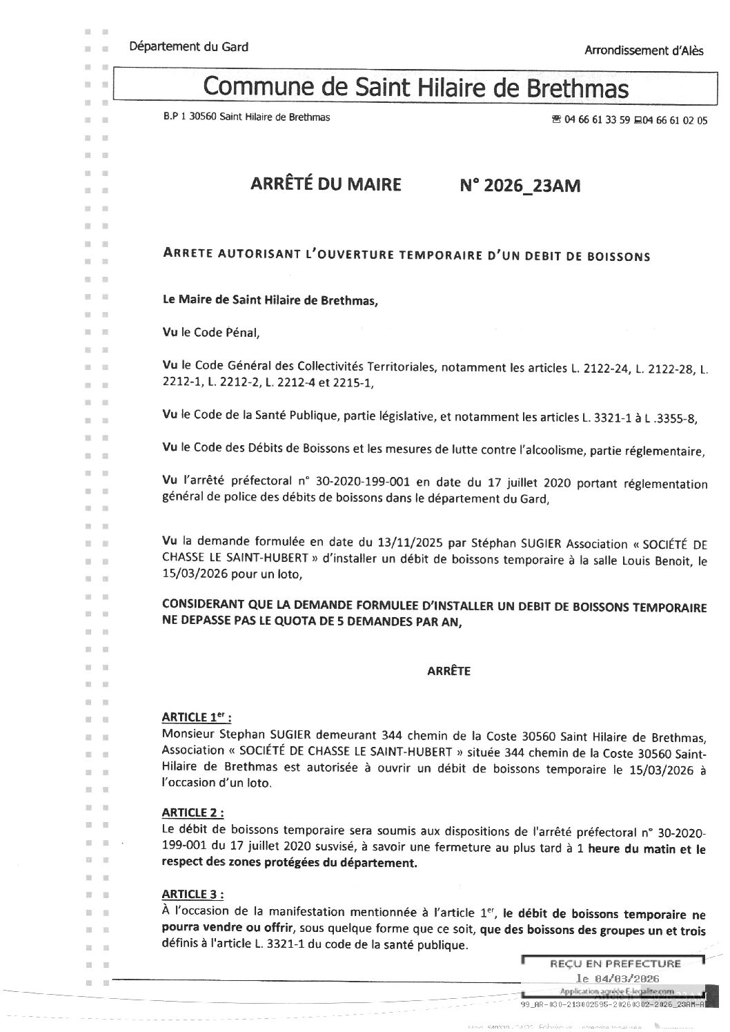 Aperçu du fichier 2026_23AM Débit de boissons Sté de chasse 