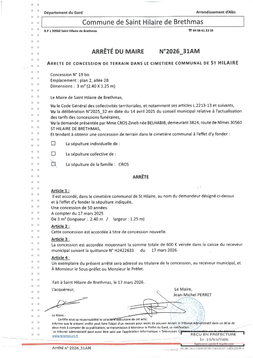 Aperçu du fichier 2026_31AM arrêté de  concession 