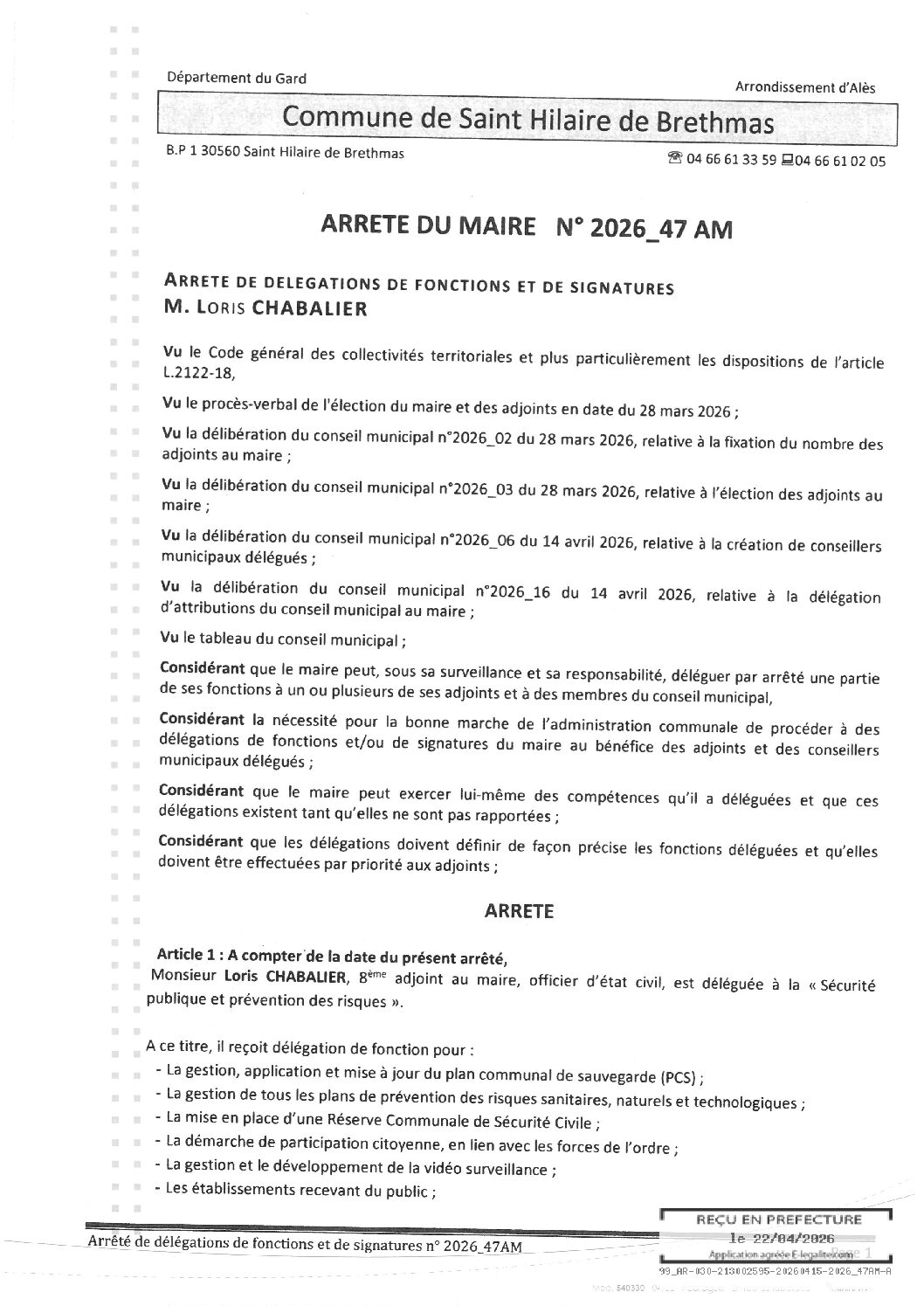Aperçu du fichier 2026_47AM Délégation fonction signature M CHABALIER L. 