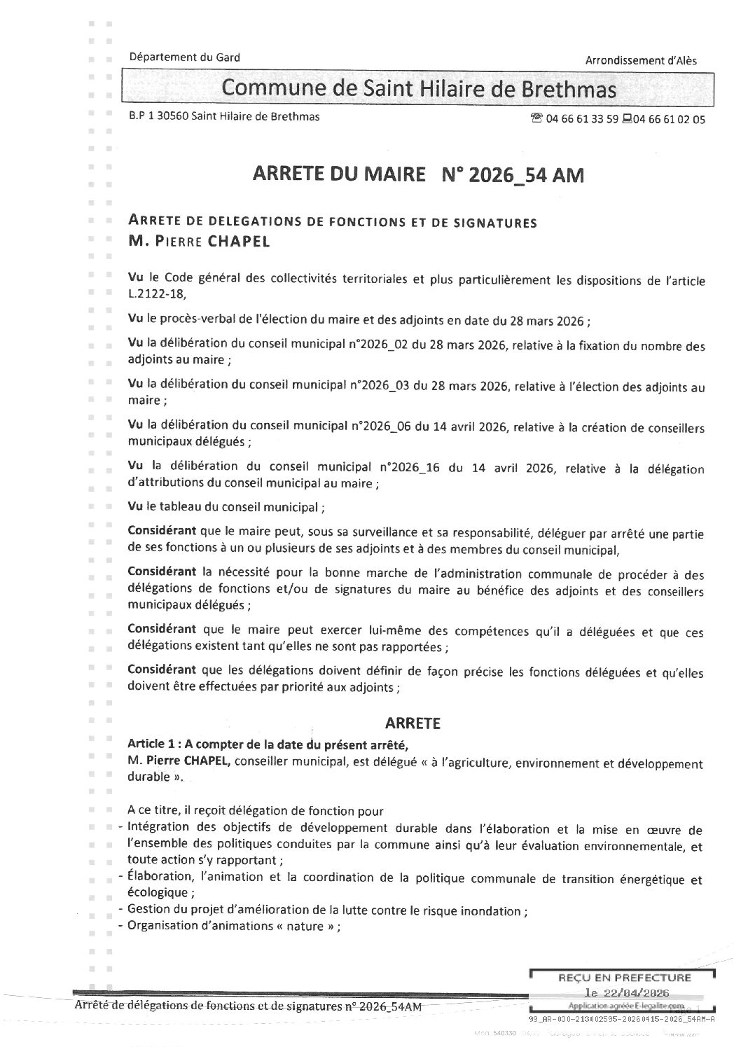 Aperçu du fichier 2026_54AM Délégation fonction signature – M CHAPEL 