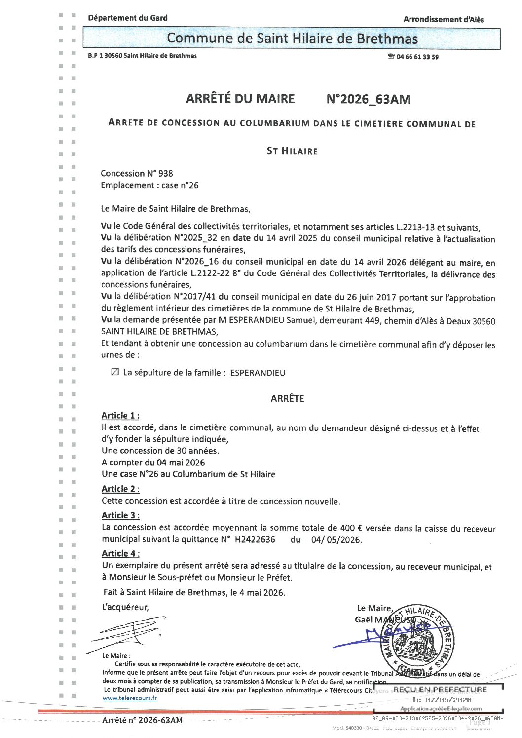 Aperçu du fichier 2026_63AM-Arrêté-concession-cimetière 