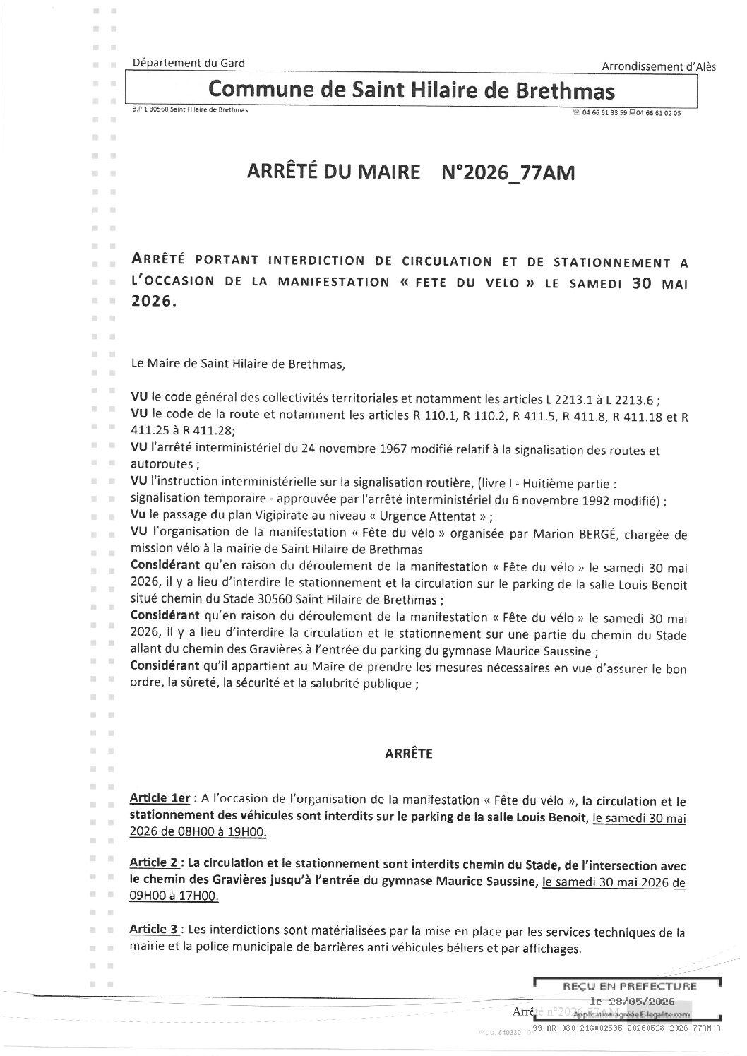 Aperçu du fichier 2026_77AM Interdiction circulation et stationnement fête du vélo 