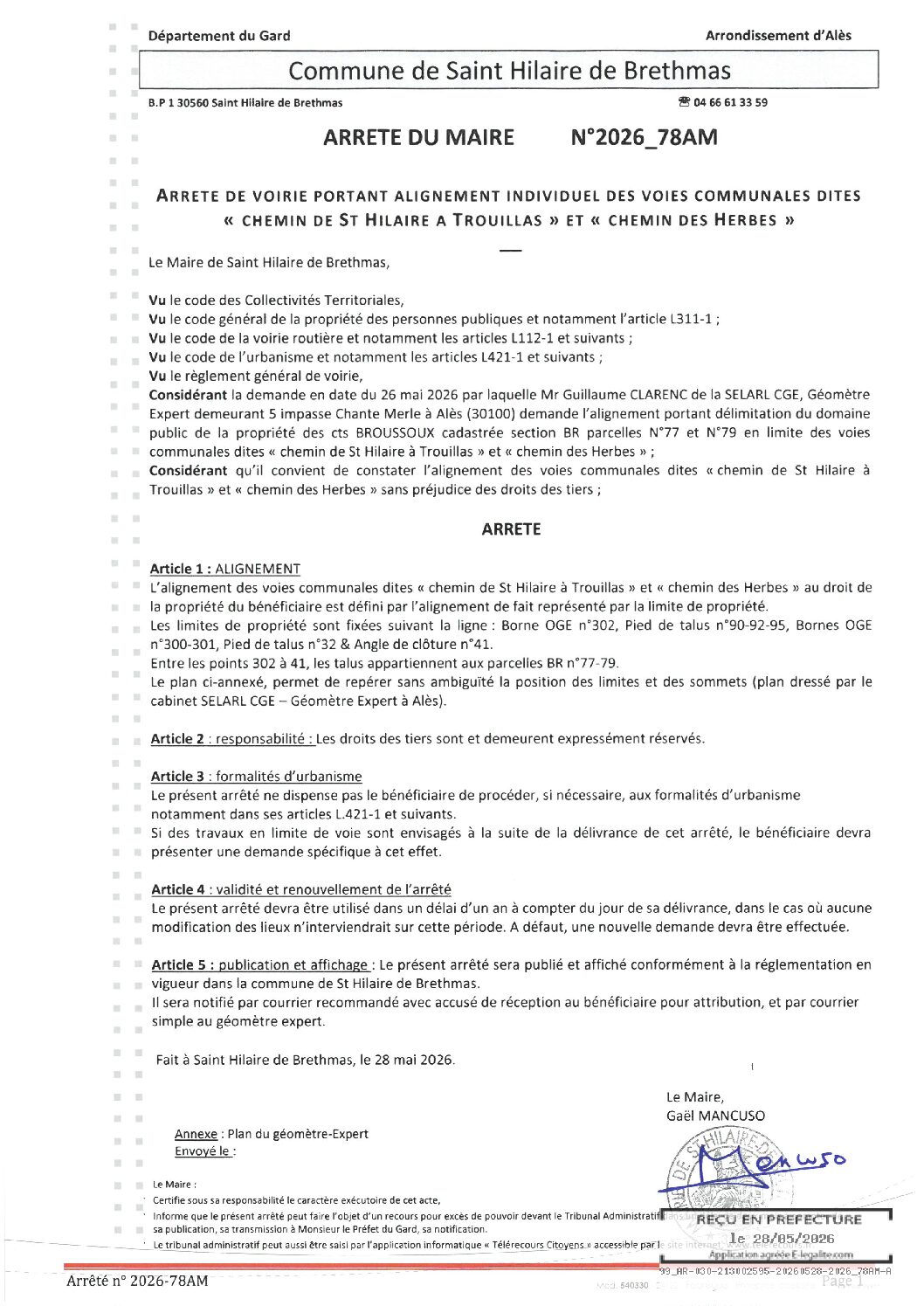 Aperçu du fichier 2026_78AM Alignement voies communales ch St Hilaire à Trouillas et ch des Herbes 