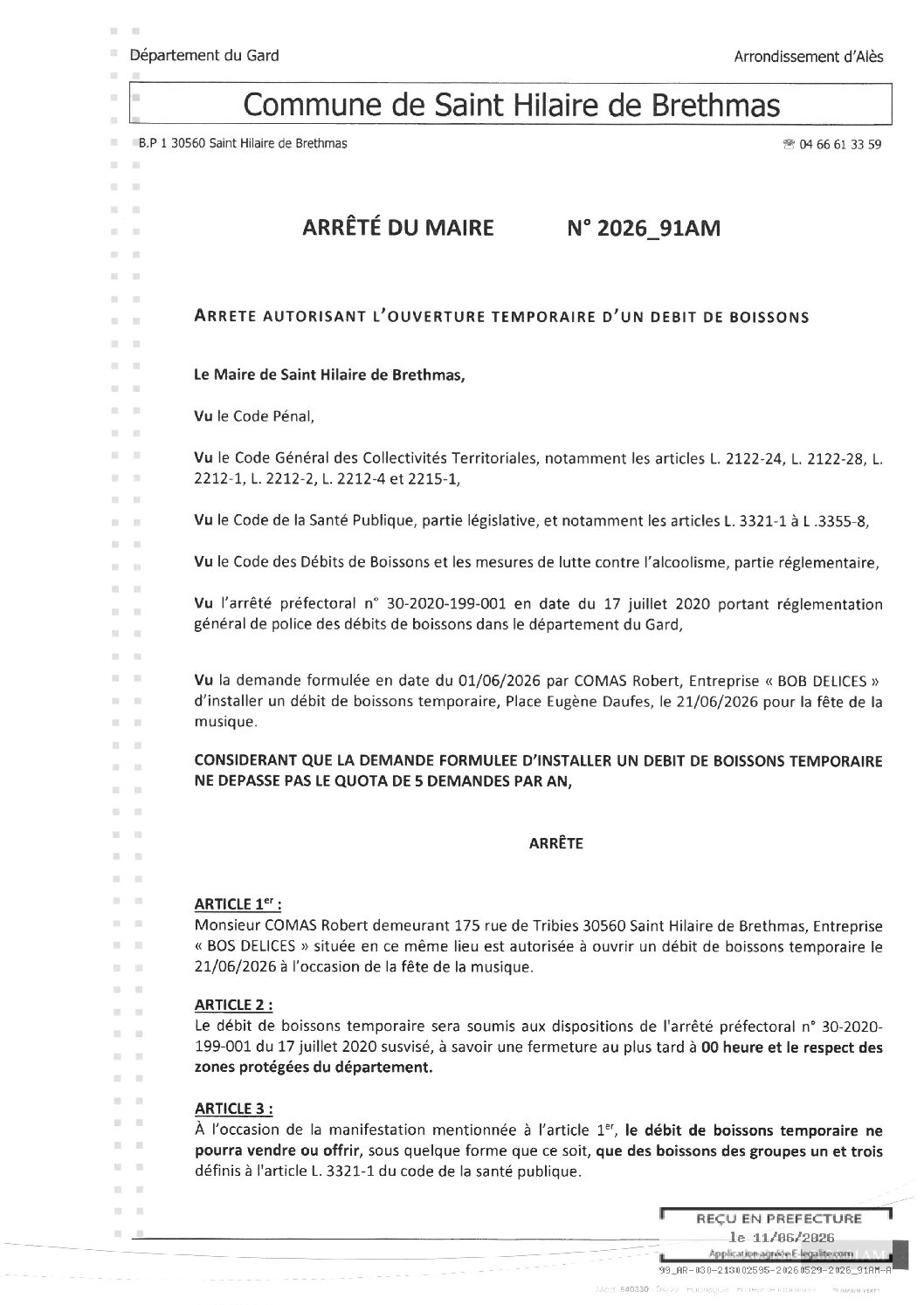Aperçu du fichier 2026_91AM Débit de boissons le 21 06 26 fête de la musique 